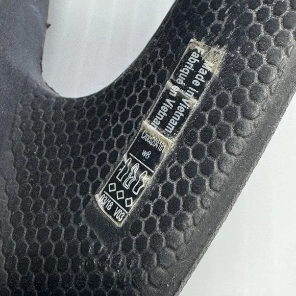 Crocs Sloane Embellished Beaded Sandal Women Black Thong Slide Slip On Size 8 - Picture 4 of 7